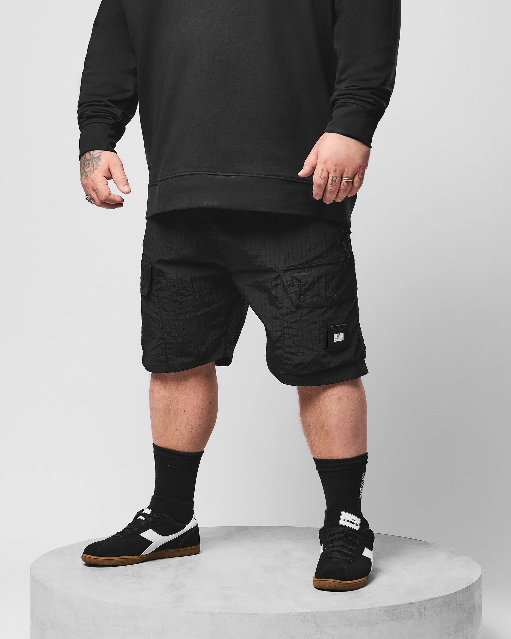 Plus Size - Zemmouri Cargo Shorts Black - Image 3