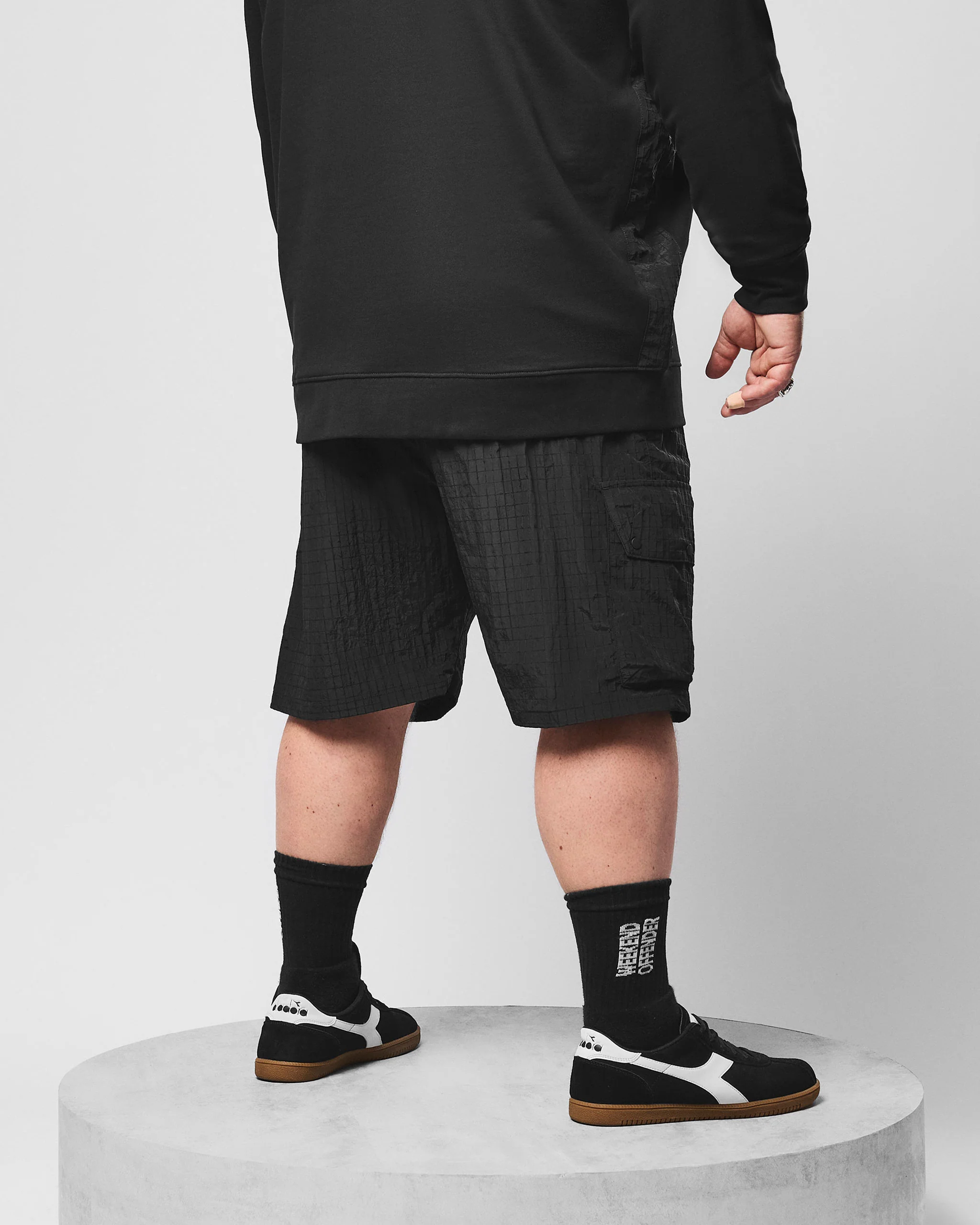 Plus Size - Zemmouri Cargo Shorts Black - Image 4