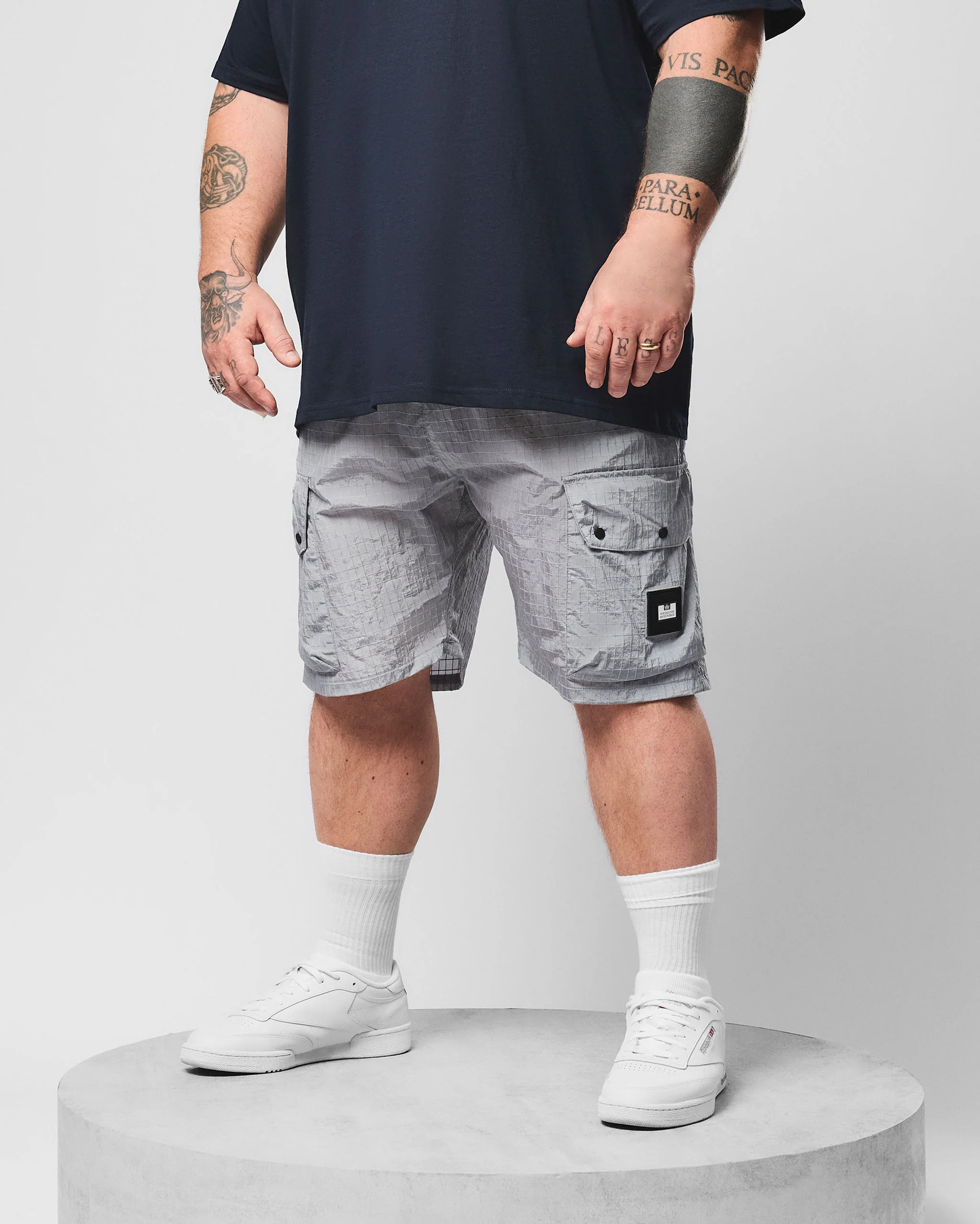 Plus Size - Zemmouri Cargo Shorts Smokey Grey - Image 3