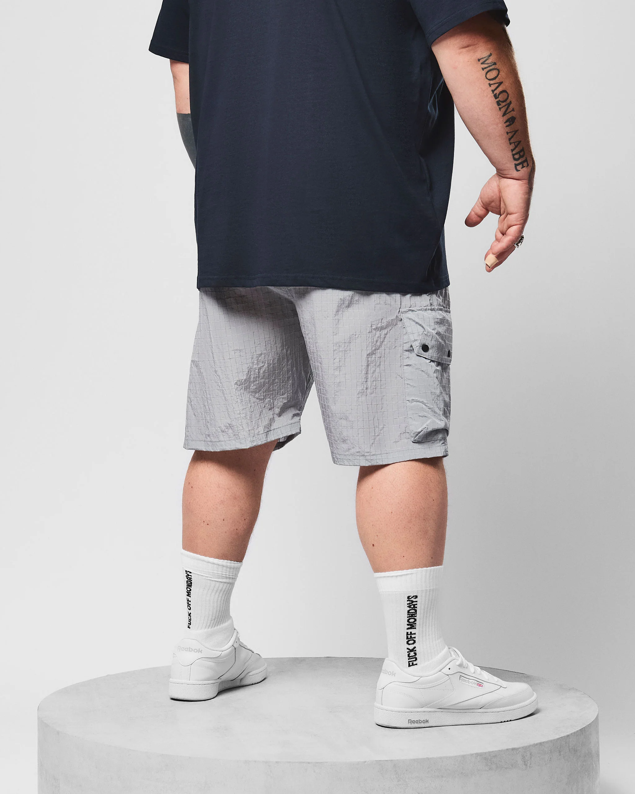Plus Size - Zemmouri Cargo Shorts Smokey Grey - Image 4