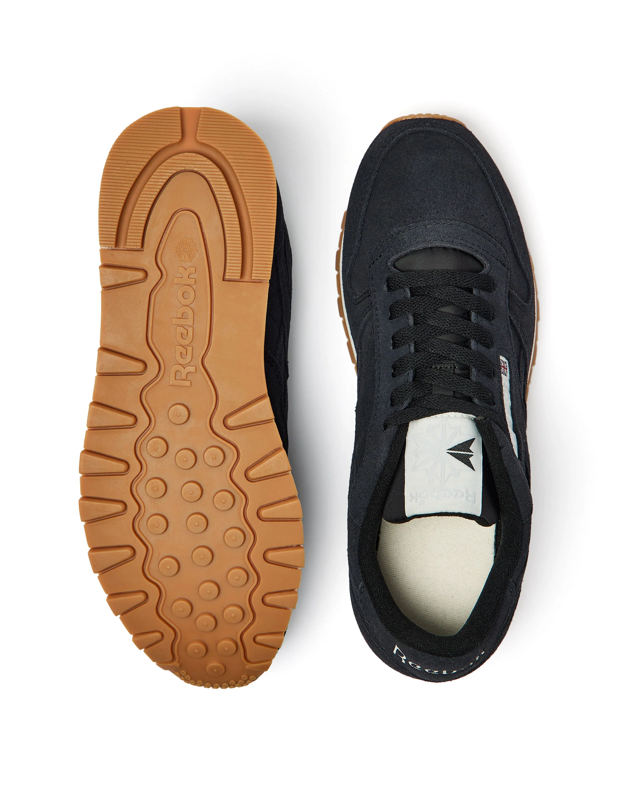 Reebok Classic Leather Trainers Black/Chalk/Gum - Image 2