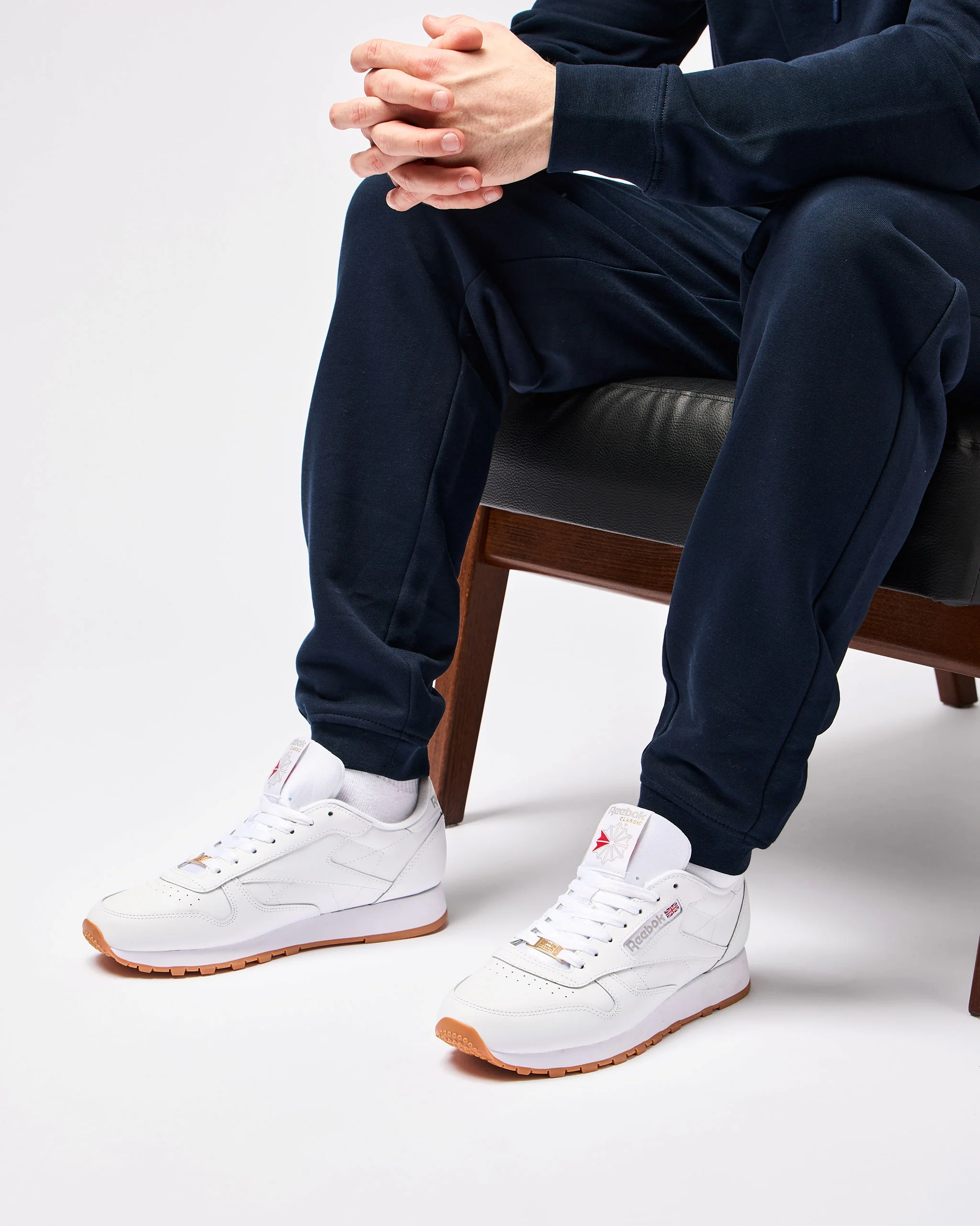 Reebok Classic Leather Trainers White/Gum - Image 4