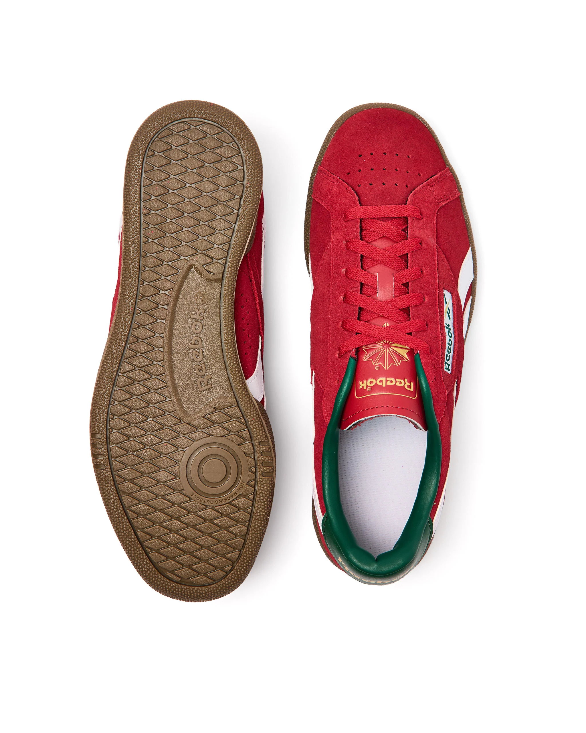 Reebok Club C Grounds Trainers Flash Red/White/Gum - Image 2