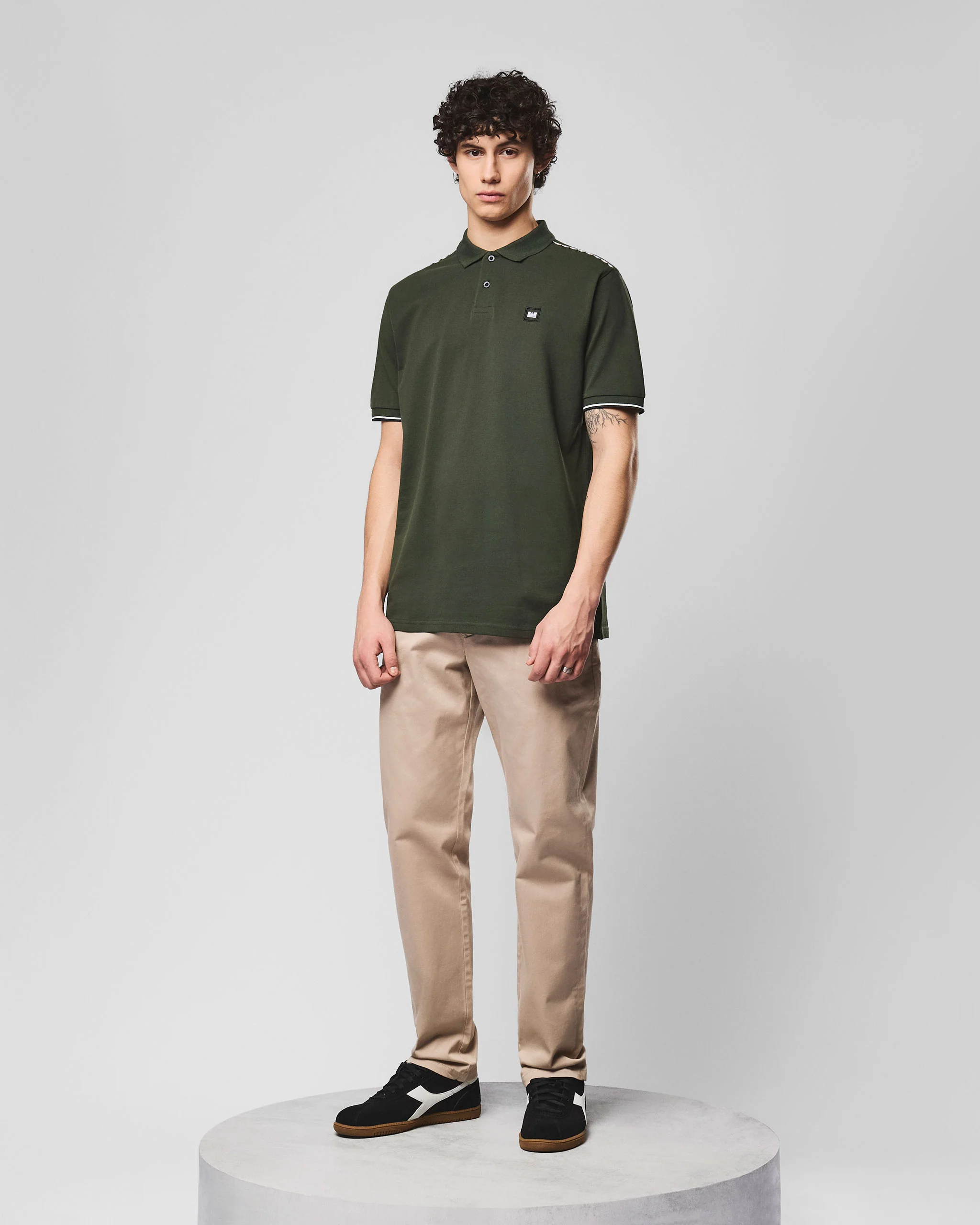 Sakai Polo Shirt Black Forest Green - Image 2