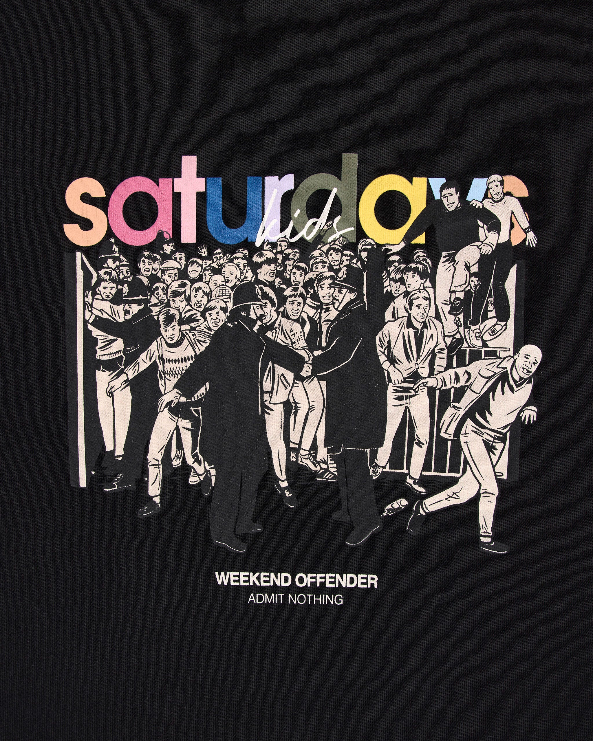 Saturdays Kids Graphic T-Shirt Black - Image 2