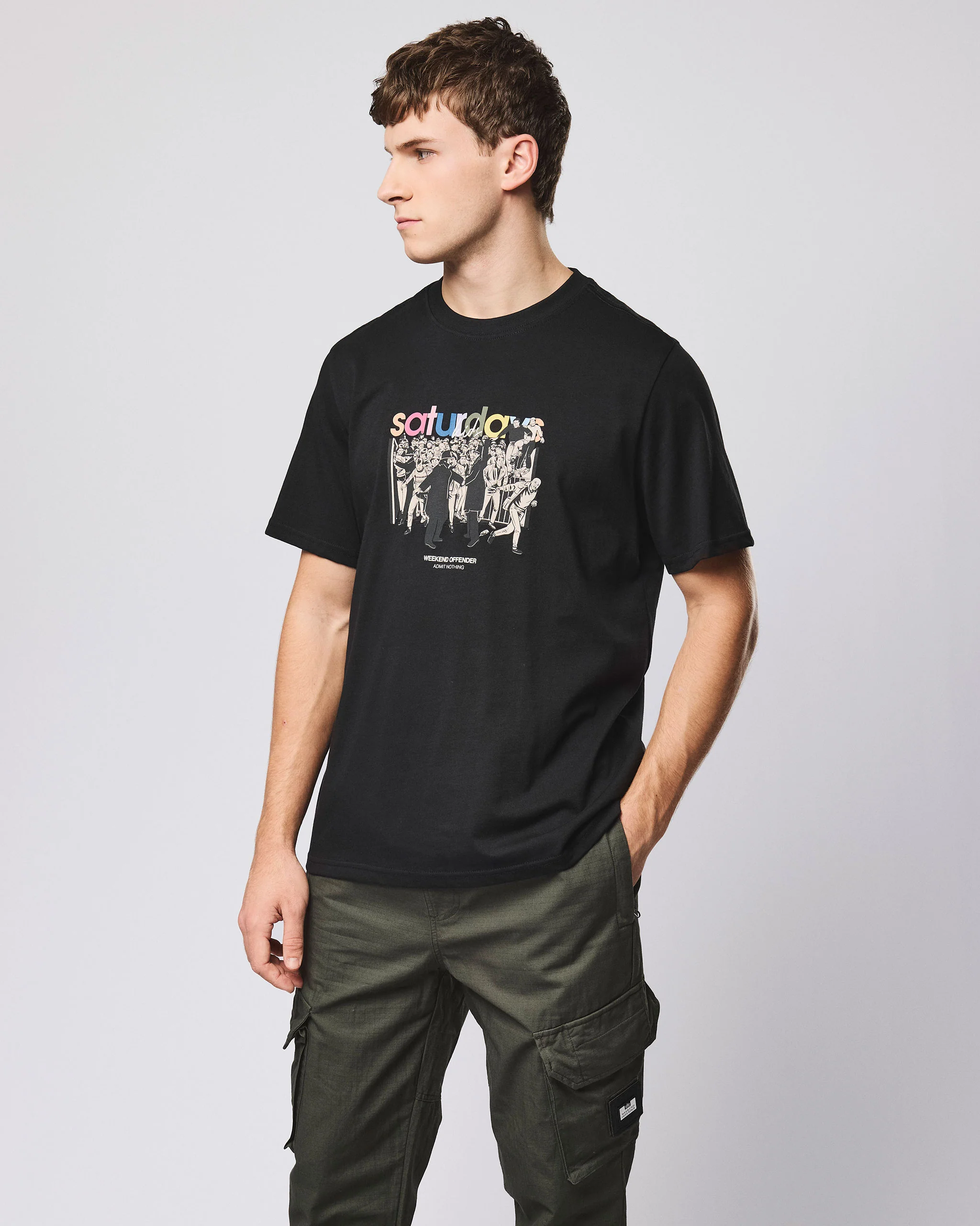 Saturdays Kids Graphic T-Shirt Black - Image 4