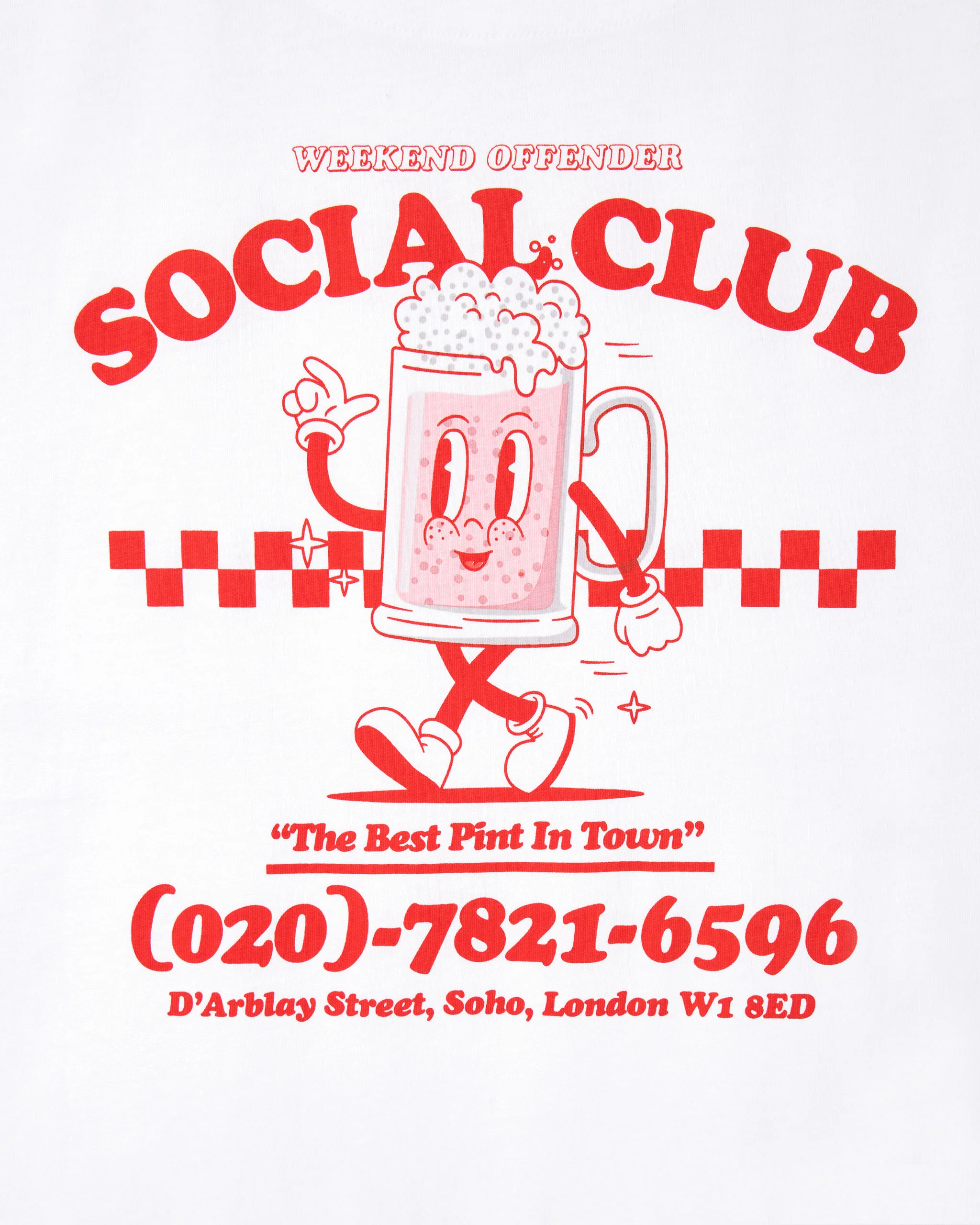 Social Club Graphic T-Shirt White - Image 3