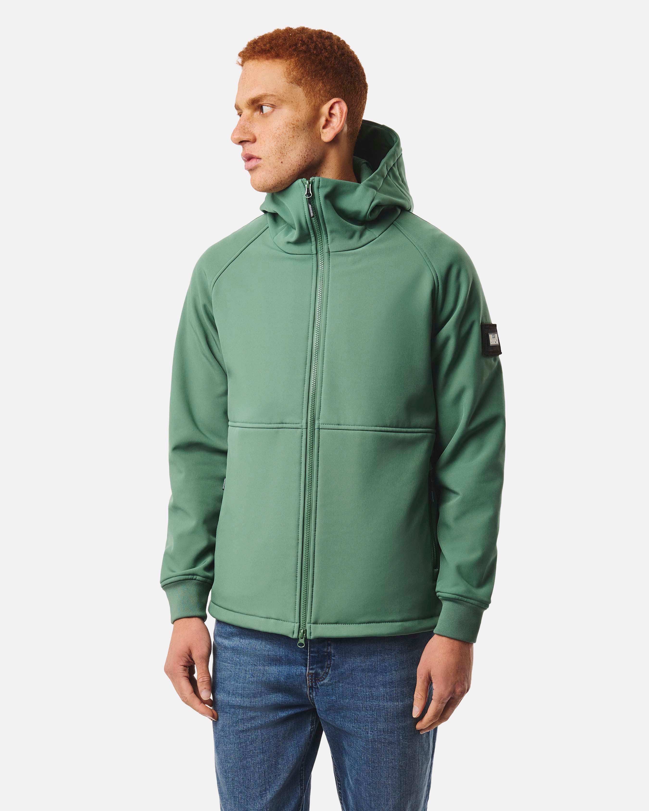 Stipe Softshell Jacket Thyme Green - Image 2