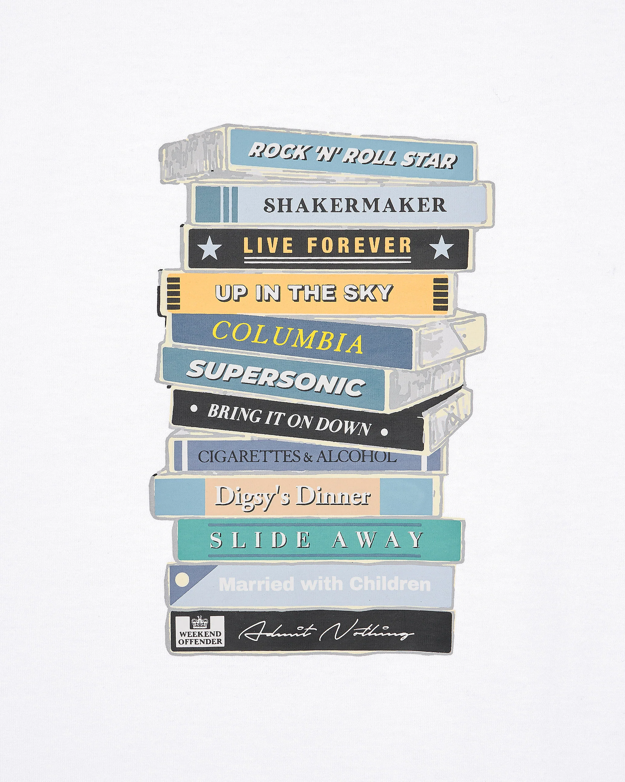 Tapes Graphic T-Shirt White - Image 3