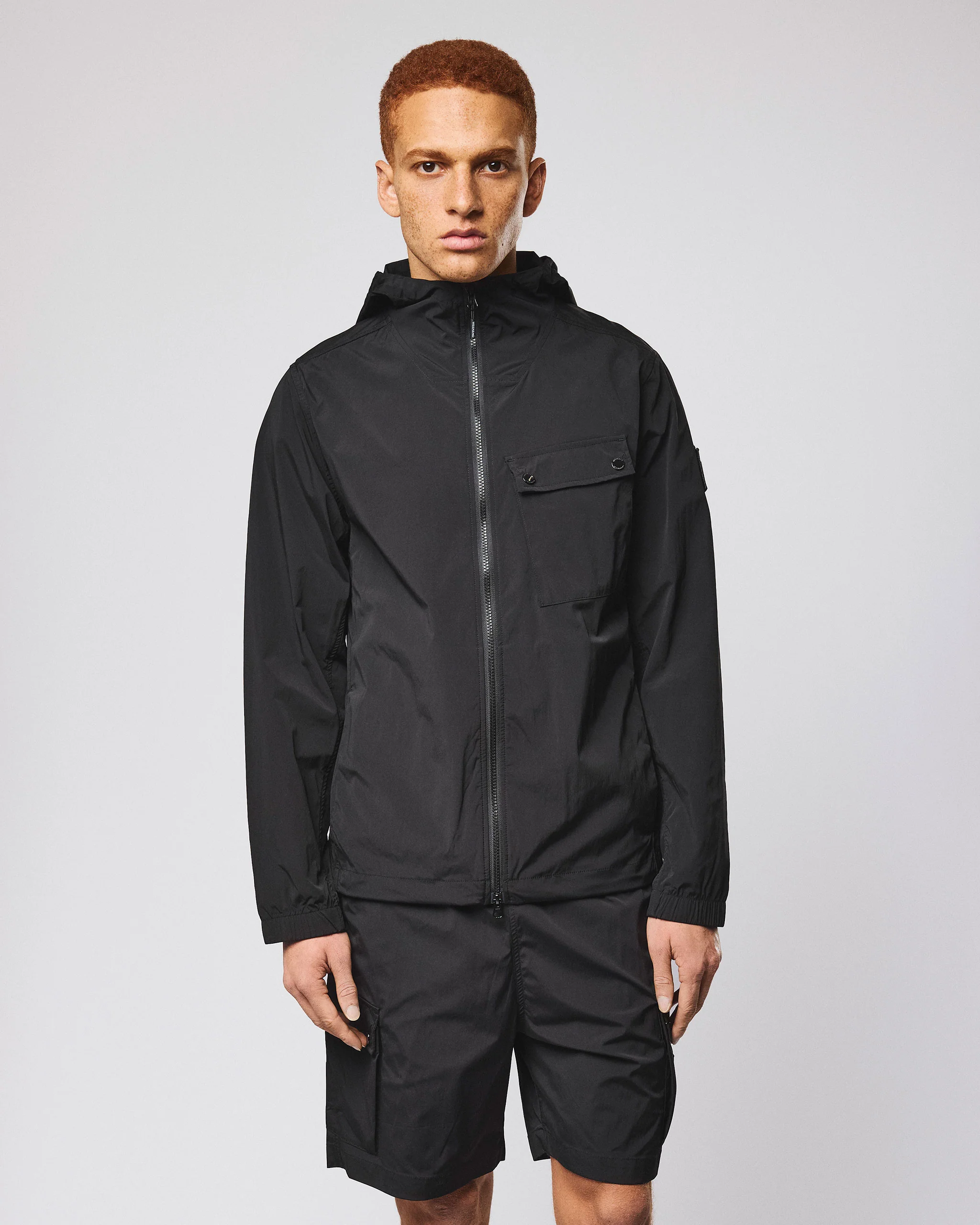 Temara Technical Windbreaker Jacket Black - Image 2