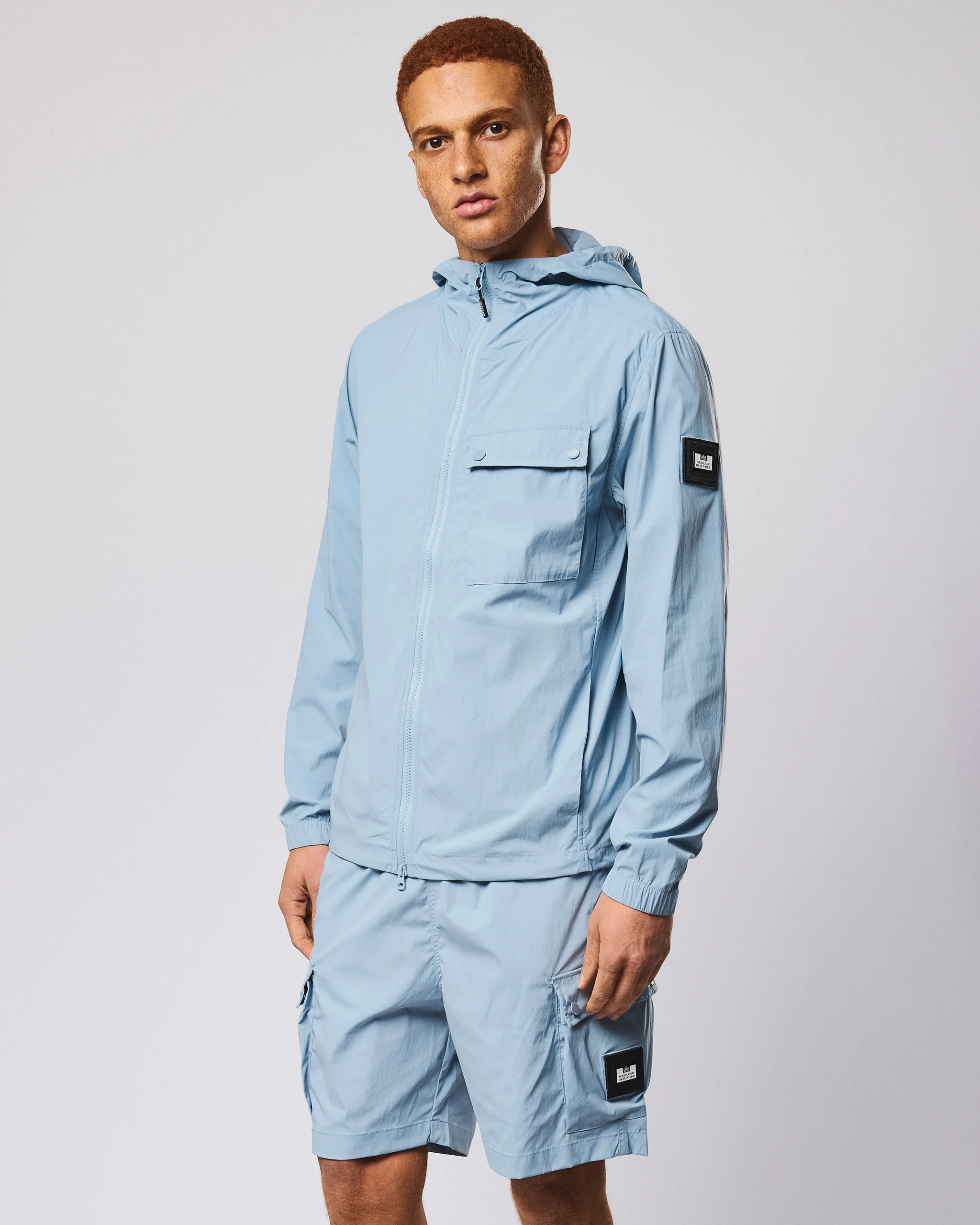 Temara Technical Windbreaker Jacket Blue Tourmaline - Image 2