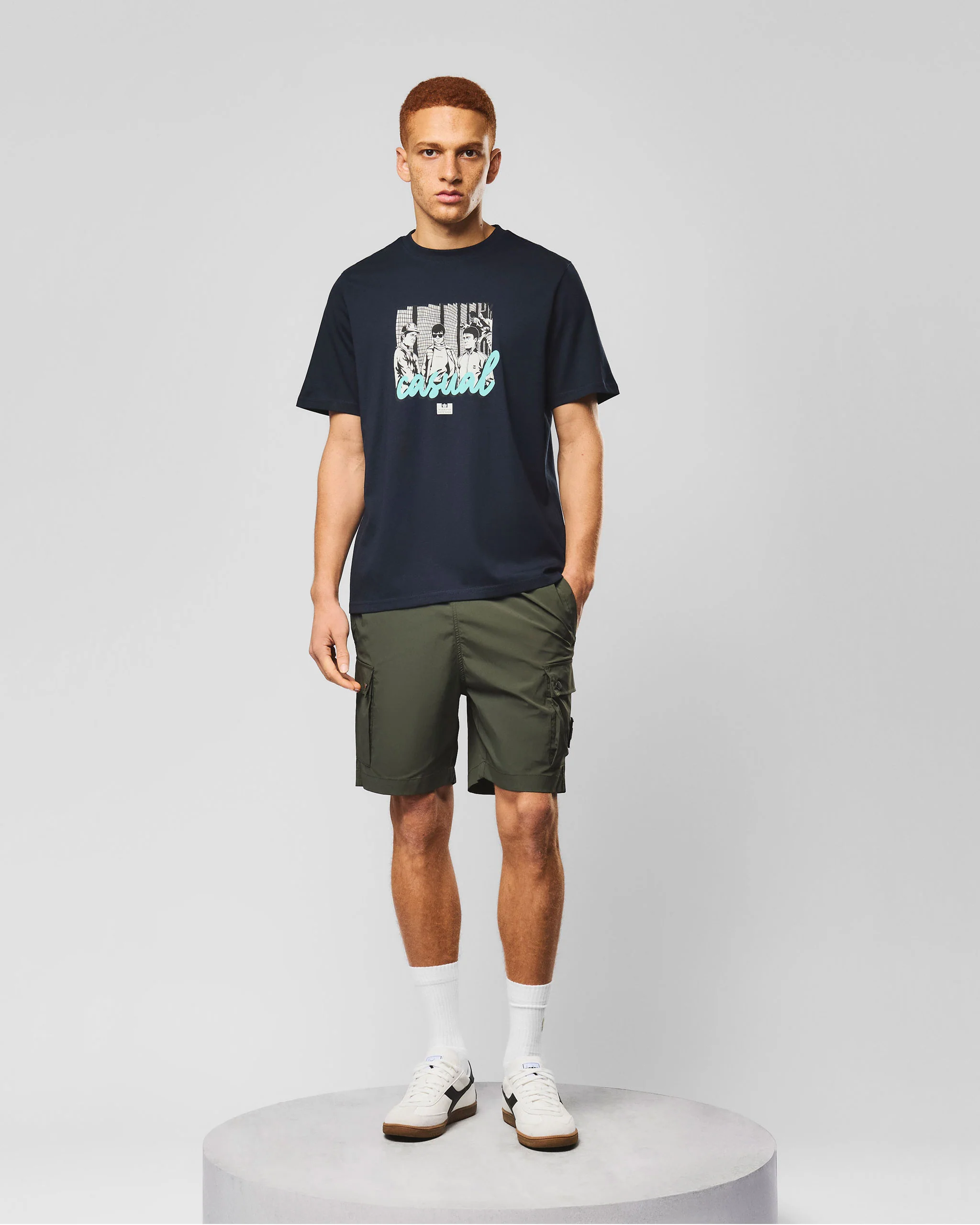 Terrace Graphic T-Shirt Navy - Image 3