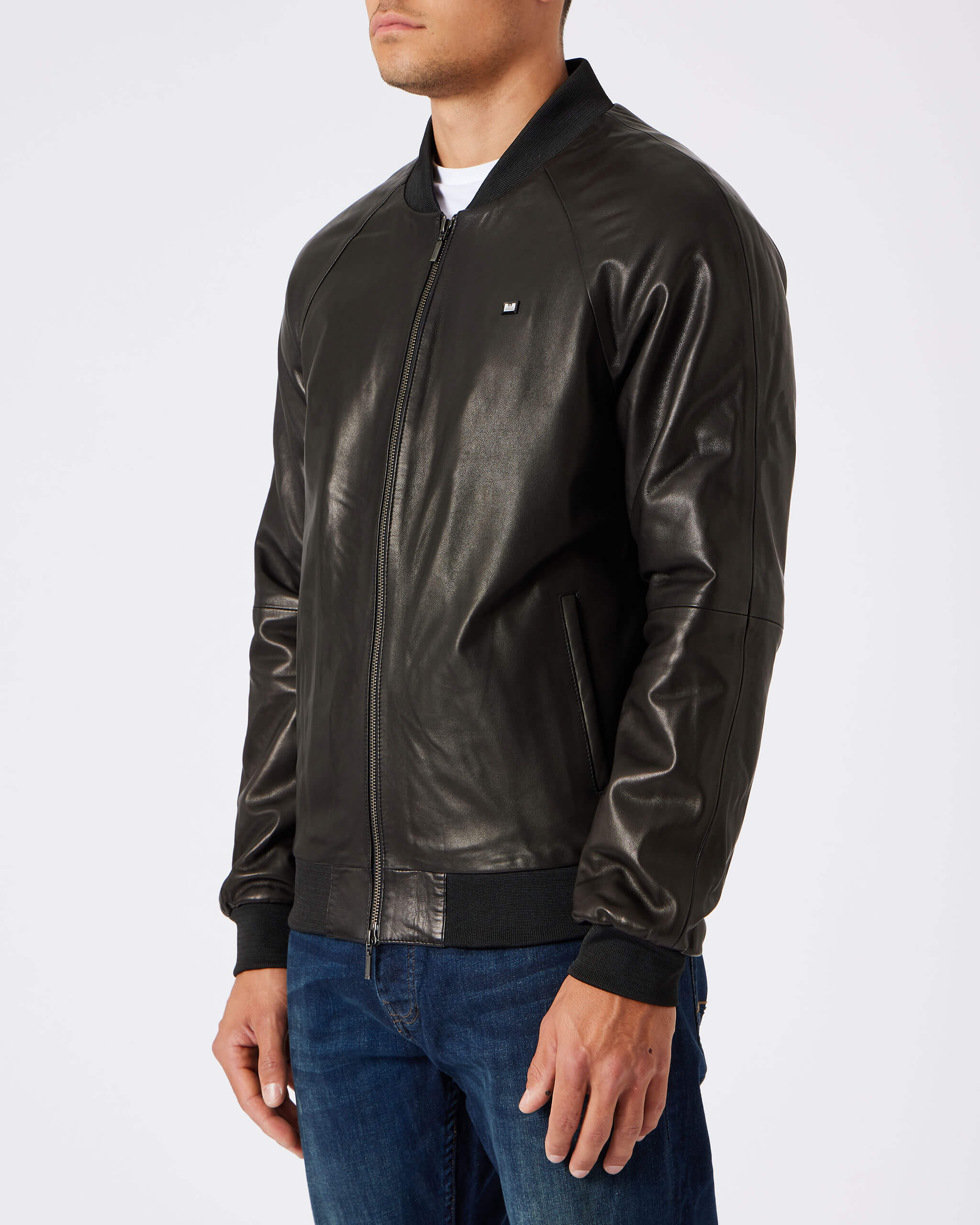 Wythenshawe Leather Jacket Black - Image 3